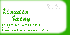 klaudia vatay business card